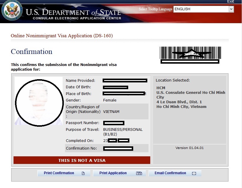 Đăng nhập hệ thống nộp đơn xin visa online