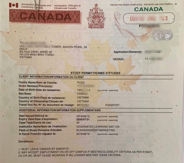 gia hạn study permit Canada
