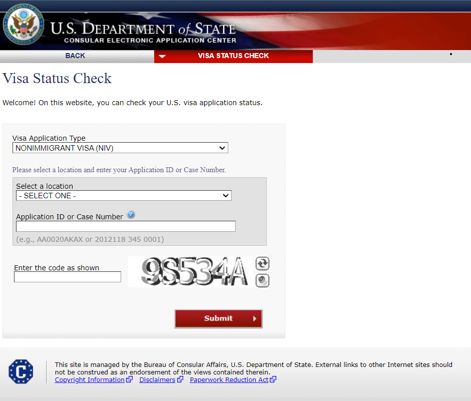 Hệ thống xem tình trạng visa Mỹ B1/B2