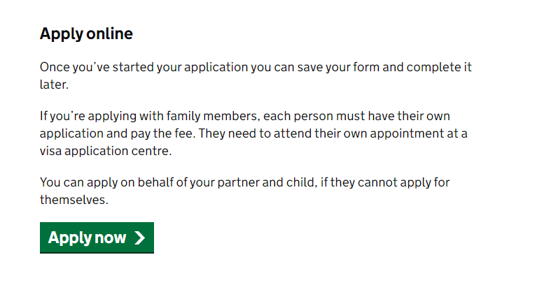 Hướng dẫn điền form xin visa Anh online