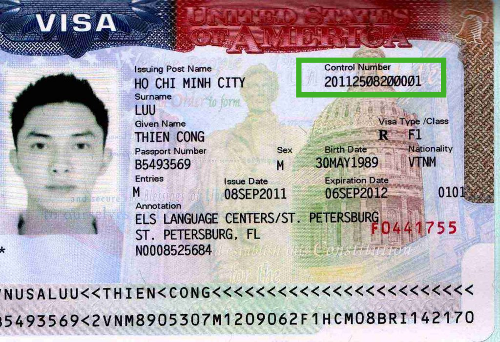 phân biệt số visa và control number