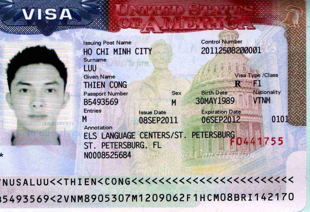 số visa Mỹ nằm ở đâu?