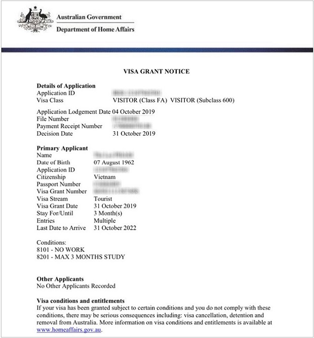 Hướng dẫn cách điền form xin visa 1419 đi du lịch Úc từ A-Z