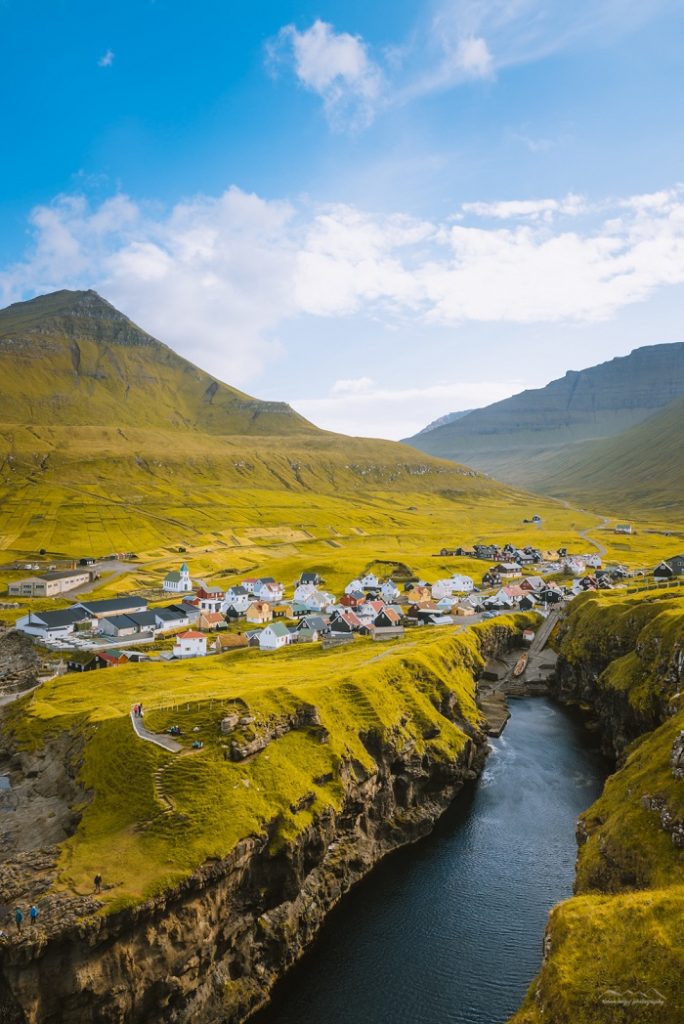 Du lịch quần đảo Faroe, làng Vidareidi 